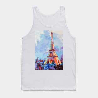 Painting of the Eiffel Tower. Tank Top